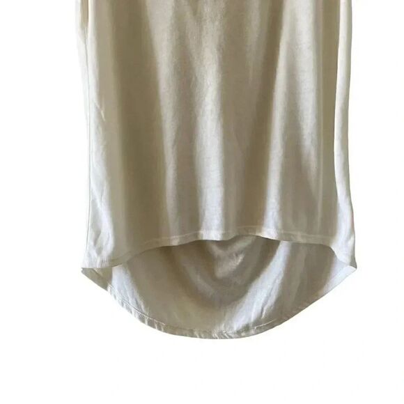 One World White Sleeveless Bohemian  Festival Back Cut Out Solid SZ M # 1223 - Picture 3 of 12